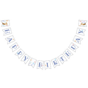 Bandeirinha Bonita Girafa Colorida Garota Balão Colorida Bunti