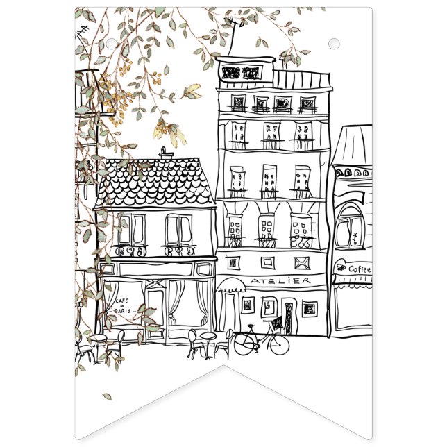 Bandeirinha Bonjour Bebe Sexo Chá de fraldas Neutro (Décima primeira bandeira)