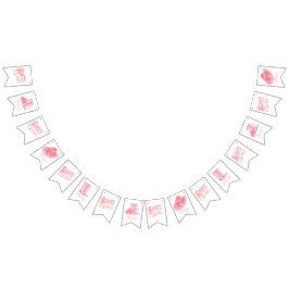 Bandeirinha Boots & Bubble Western Cowgirl Chá de panela rosa