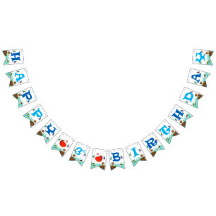 Bandeirinha Boys aniversário de 3 anos Fisheries temed Happy 