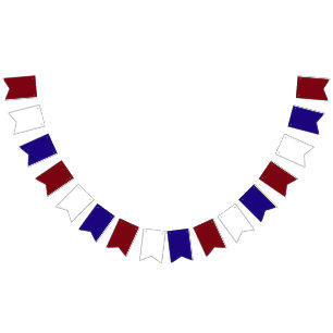 Bandeirinha Branco e azul vermelhos