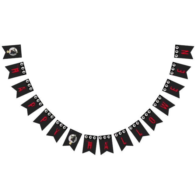 Bandeirinha Bruxa Má Assustada Voando na Lua Completa (Todos)