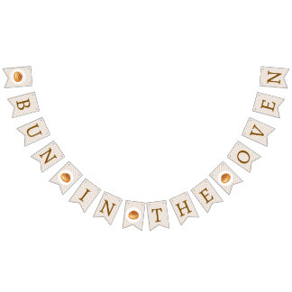 Bandeirinha Bun In The Oven Baby Shower 