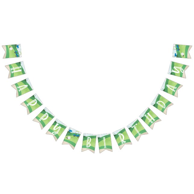 Bandeirinha Buraco em Um Feliz Aniversário, Garoto Golfe (Todos)