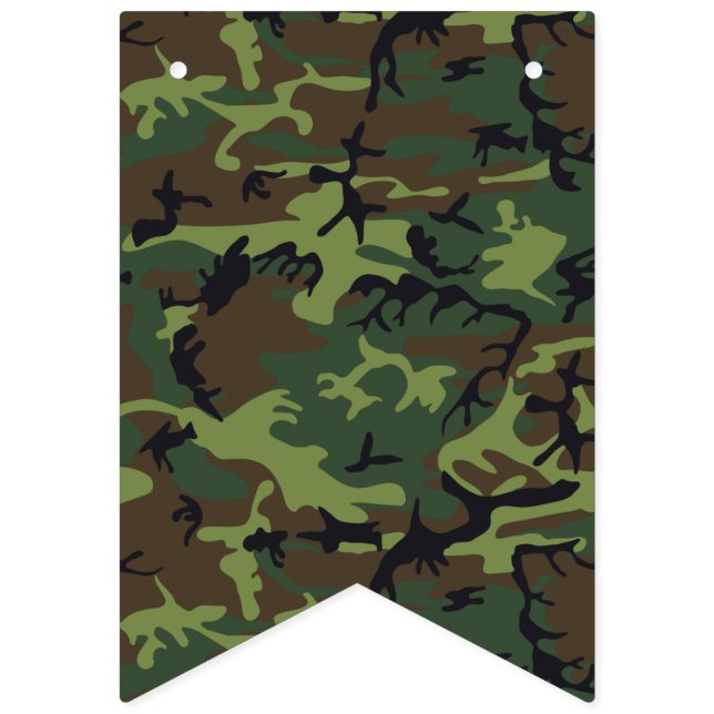Bandeirinha Camuflagem Verde Marrom. Camo, seu (Primeira Bandeira)