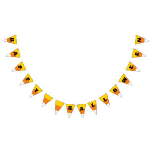 Bandeirinha Candy Corn Piece Happy Halloween
