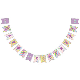 Bandeirinha Carnaval - Funfair - Pastel - aniversário - chá