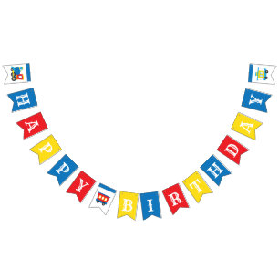Bandeirinha Cartaz de abastecimento de aniversário do comboio