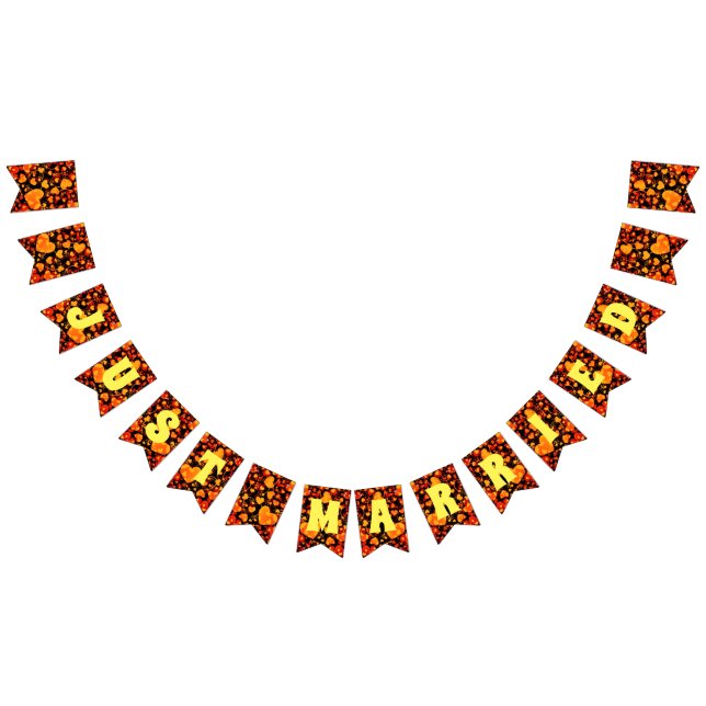 Bandeirinha CASADOS - padrão de coração amor design 1 (Todos)