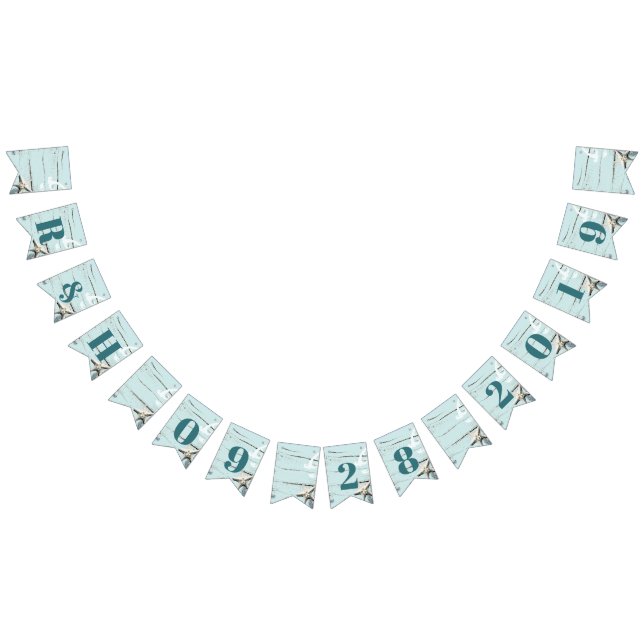 Bandeirinha casamento com a praia azul-marinho do aqua tropica (Todos)