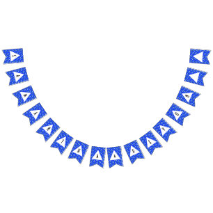 Bandeirinha Casamento Crocus Azul