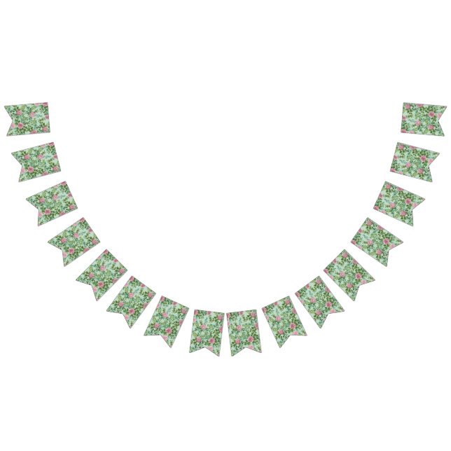 Bandeirinha Casamento da primavera do Jardim das Rosas Rosa (Todos)