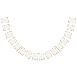 Bandeirinha Casamento de Blossomas Brancos