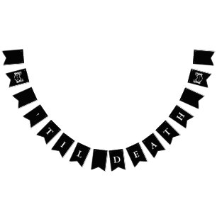 Bandeirinha Casamento de Decoração de Esqueleto Preto Personal