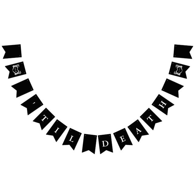 Bandeirinha Casamento de Decoração de Esqueleto Preto Personal (Todos)