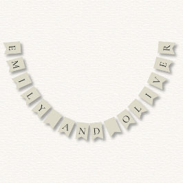 Bandeirinha Casamento de Oyster Shells