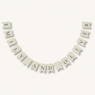 Bandeirinha Casamento de Oyster Shells