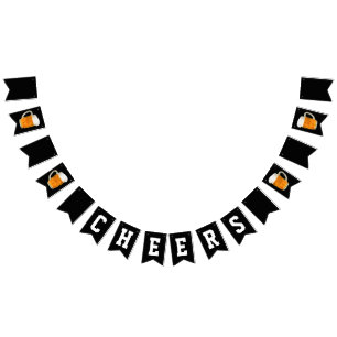 Bandeirinha Casamento de solteiro Cerveja Anima Preto