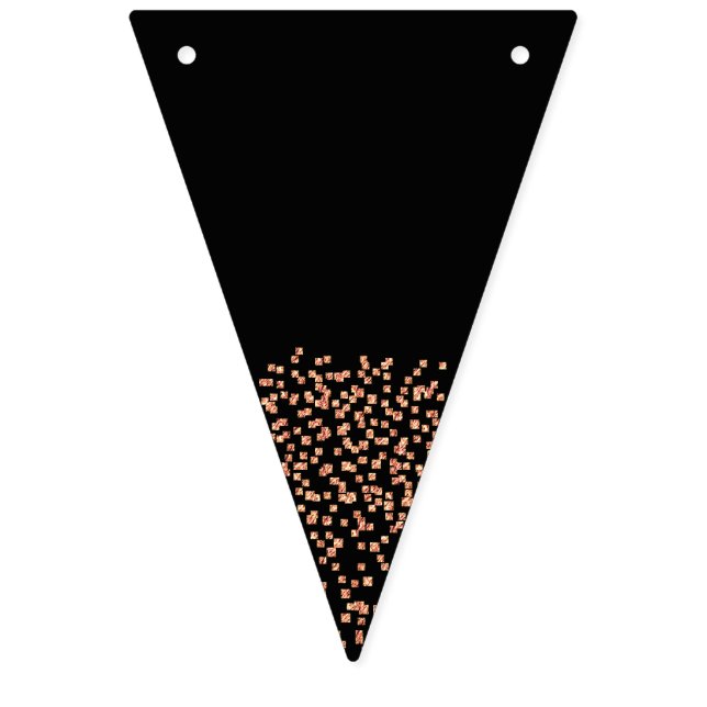 Bandeirinha Casamento Dourado e elegante de Rosa negro (Primeira Bandeira)