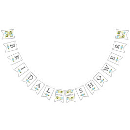 Bandeirinha casamento entre chás de panela e flores silvestres