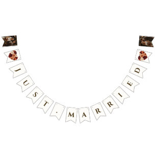 Bandeirinha Casamento Floral Foto Personalizada Rustic Fall