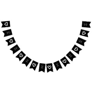 Bandeirinha Casamento natural minimalista orgânico Preto EDITÁ