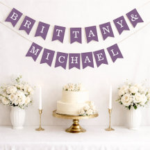 Casamento Roxo Empoeirado Nomes Personalizados Noi