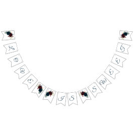 Bandeirinha Casamento Russo De Madeira Com Flores De Burgundy