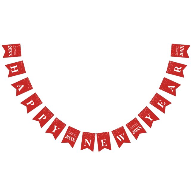 Bandeirinha Celebração branca vermelha do feliz ano novo das (Todos)