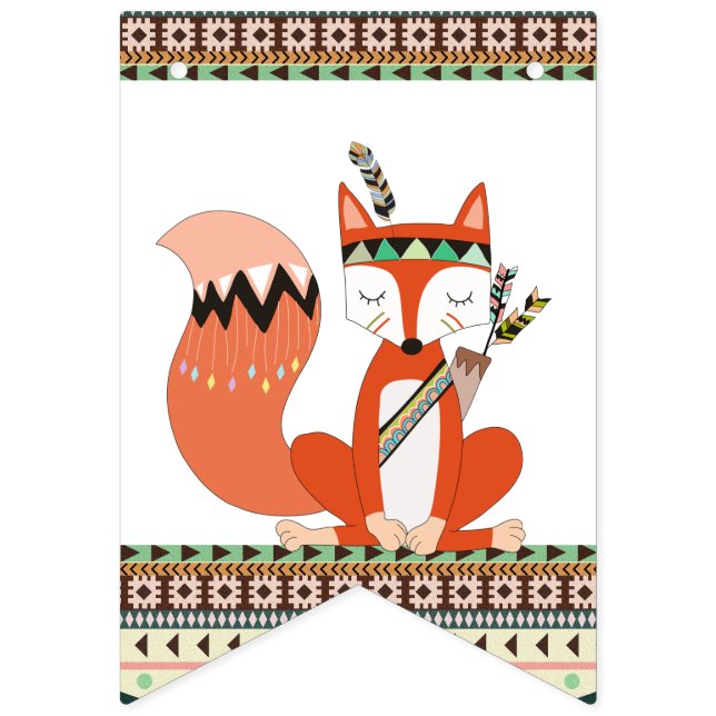 Bandeirinha Chá de Bebê Tribal (Primeira Bandeira)
