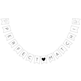 Bandeirinha Chá de casamento de Script Moderno