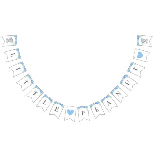 Bandeirinha Chá de Elefante Azul do Pequeno Peanut