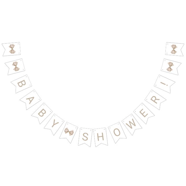 Bandeirinha Chá de fraldas bege (Todos)