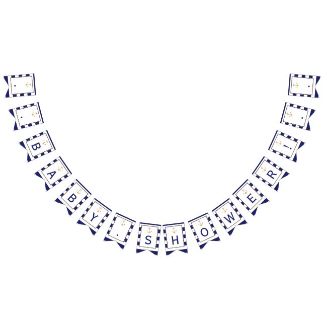 Bandeirinha Chá de fraldas de Âncora Náutica (Todos)