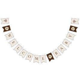 Bandeirinha Chá de fraldas de Boho Vintage Floral Beige de Boh