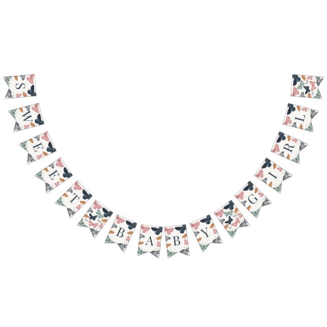 Bandeirinha Chá de fraldas de Borboleta Pequena Boho (Todos)