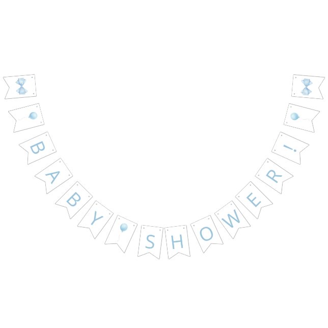 Bandeirinha Chá de fraldas do Balão Azul (Todos)