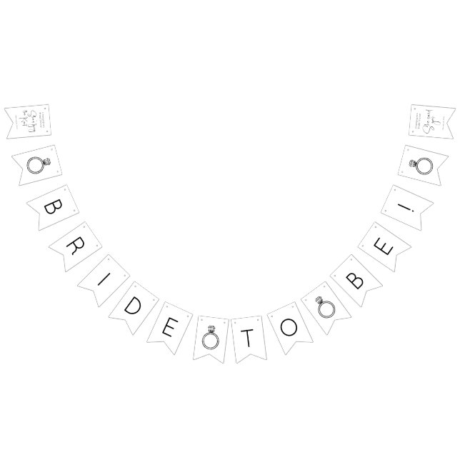 Bandeirinha Chá de Noiva com Rótulo Moderno (Todos)