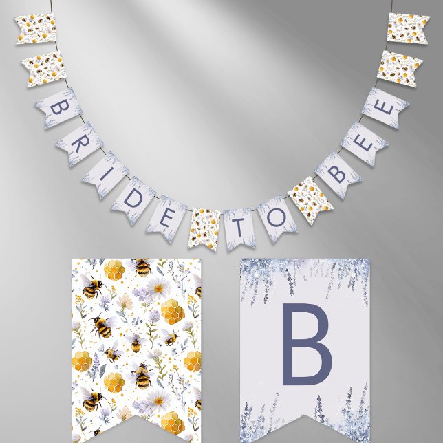 Bandeirinha Chá de Noiva Noiva Abelhas Florais Mel (Criador carregado)