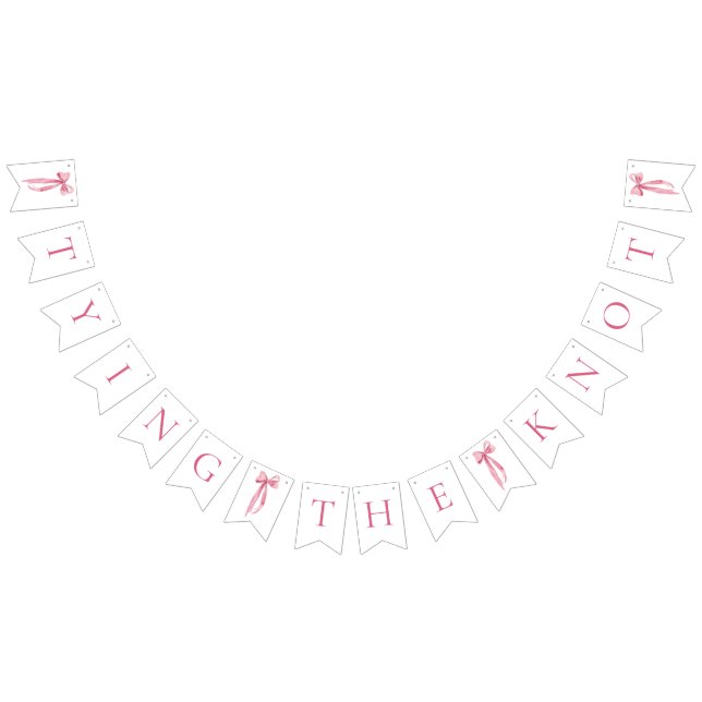 Bandeirinha Chá de Noiva Pink Bow Amarra o Nó (Todos)