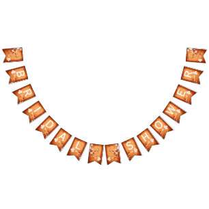 Bandeirinha Chá de panela alaranjado do casamento outono das