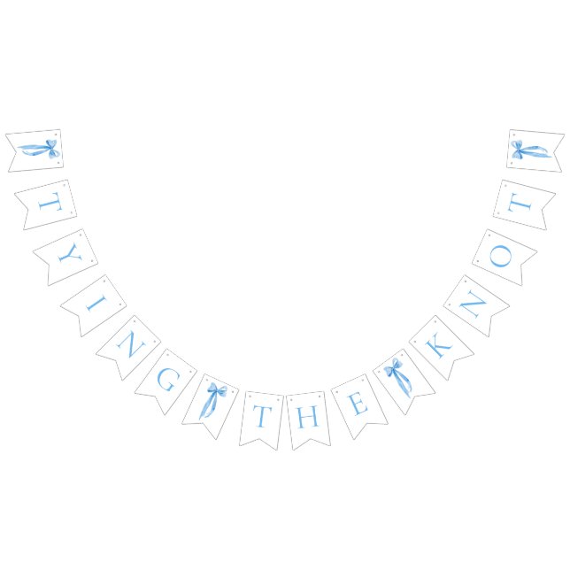 Bandeirinha Chá de panela de Casando Arco azul empoeirado (Todos)