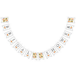 Bandeirinha Chá de panela de flores amarelas cor de laranja fl