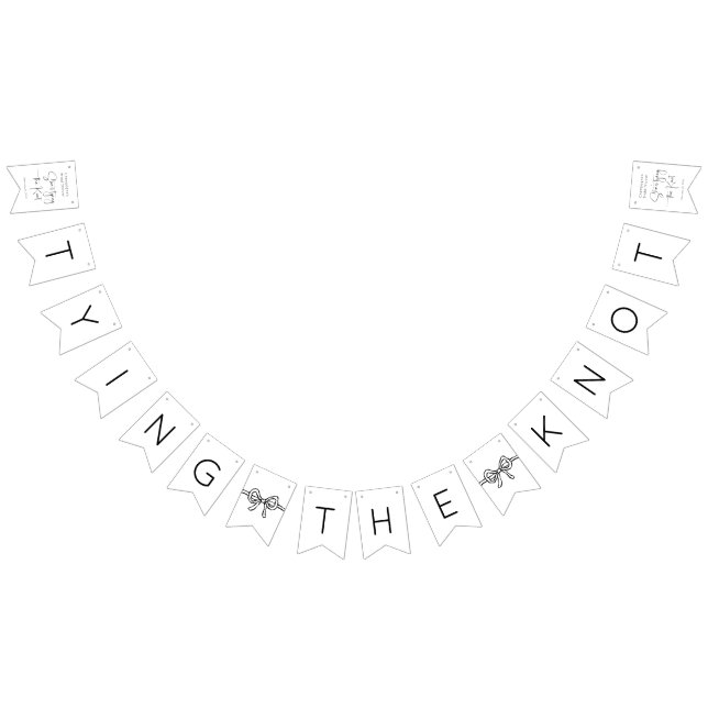 Bandeirinha Chá de panela de Script Moderno do Casando (Todos)