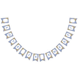 Bandeirinha Chá de panela Impressão Branco Azul Laranja Citrus