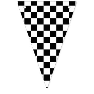 Bandeirinha Checkered preto e branco