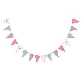 Bandeirinha Chifre de Veado com Rosas e Guirlanda de Festa Dec