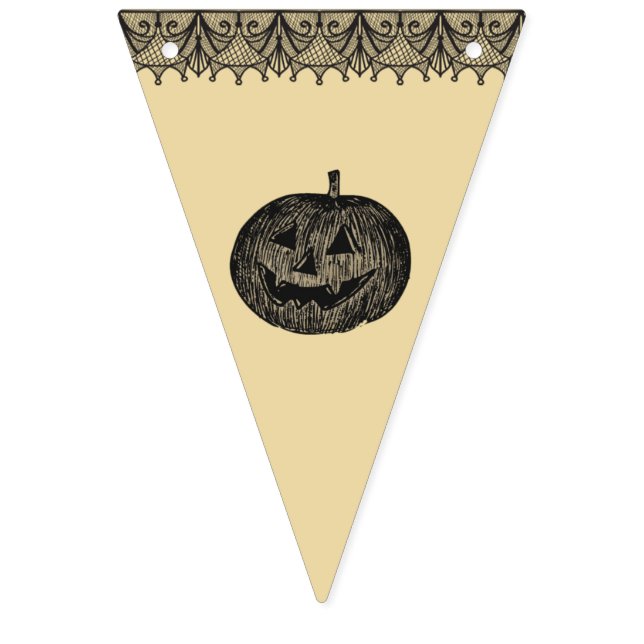Bandeirinha Chique Vintage Procure faixa de Bunting Halloween (Sétima Bandeira)