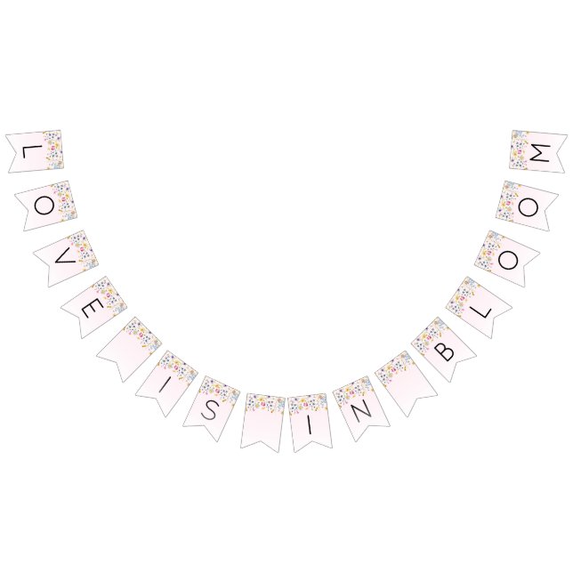 Bandeirinha Chuva de Noiva Rosa Bege Elegante (Todos)