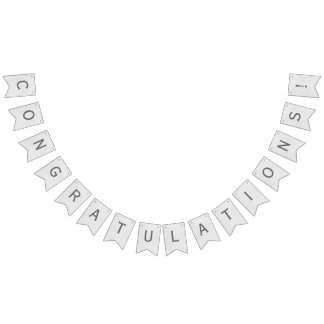 Bandeirinha Cinza Watercolor Herringbone Banner